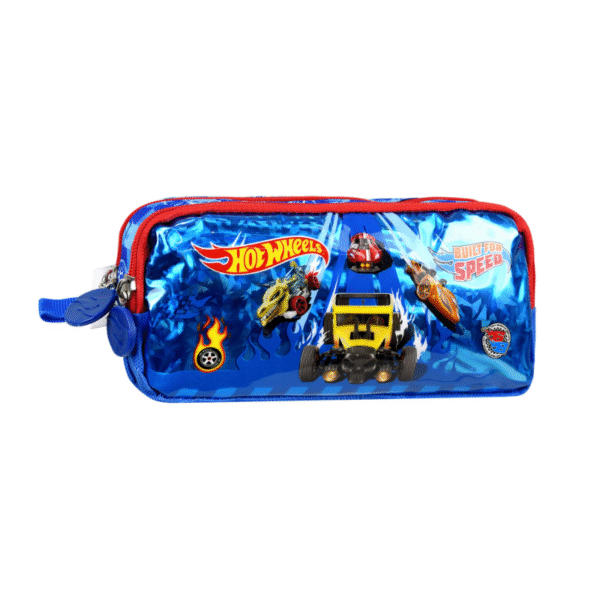 Hız tutkunları bu Hot Wheels kalemliği çok sevecek! Çift gözlü. Sağlıklı malzeme. Erkek çocuklar için eğlenceli okul eşyası.