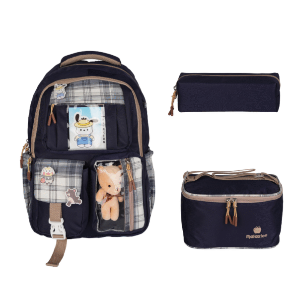 Kawaii Çanta Beslenme Kalemlik 3'lü Set